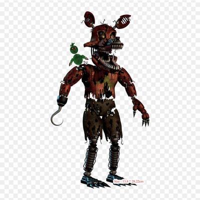 Golden Nightmare Foxy Five Nights at Freddy's 4 Fnaf W Vasalja a hőátadó nyomat Vinyl foltok Matrica ruhákhoz Barkács rátétek Mosható tapaszok