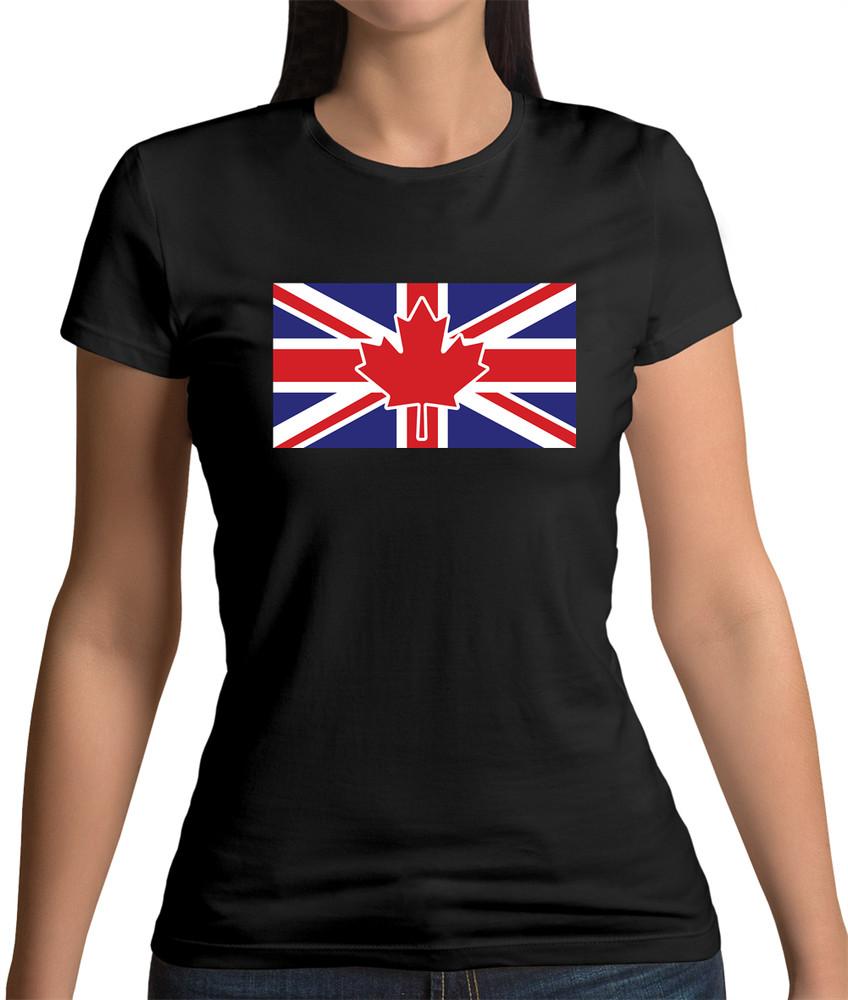 Canadian Union Jack Flag T-Shirt Canada UK England Unisex T-Shirt M