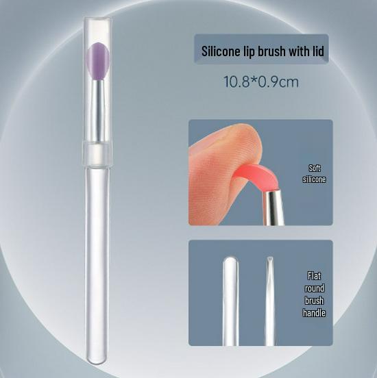 

Портативная многофункциональная силиконовая кисть для губ и теней с крышкой