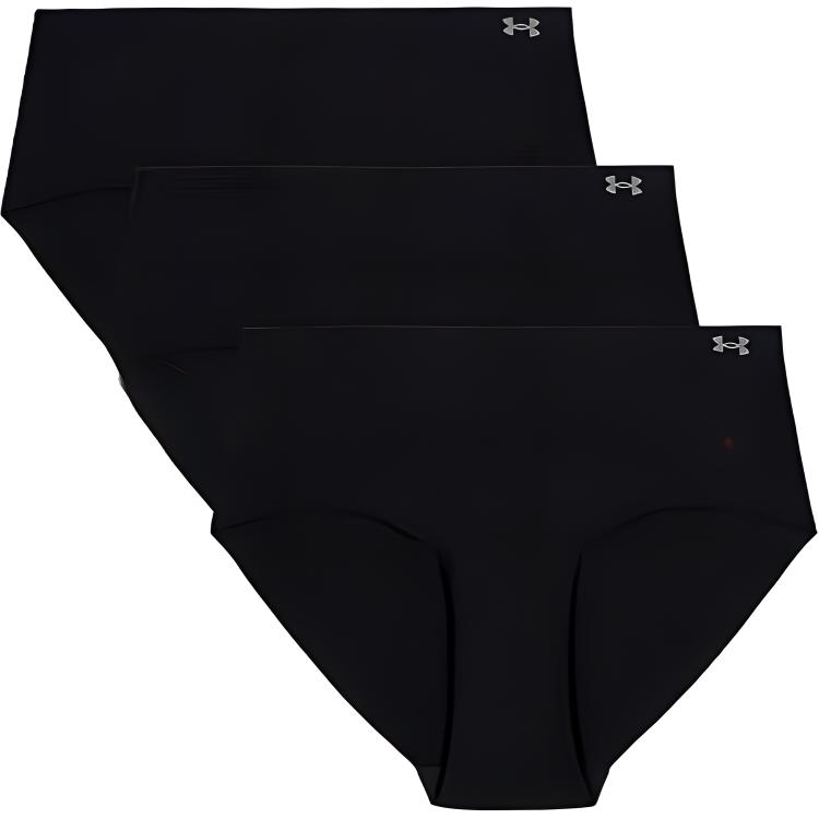 

Under Armour Удобное облегающее треугольное нижнее белье Dry Fit, 3 шт., женское, черное 1383895-001 S