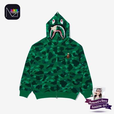 Stray Kids × BAPE – FoxI.Ny SHARK PLNĚ ROZEPÍNACÍ MIKINA S KAPUCÍ (I.N Ver.)