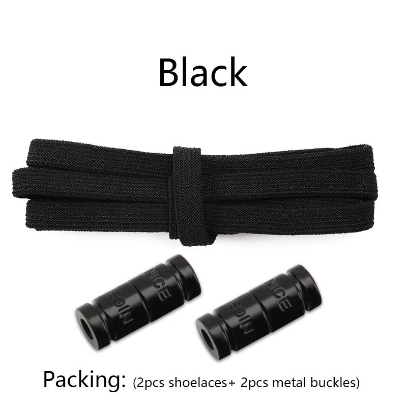 No Tie Shoe laces Elastic Laces Sneakers Colorful Capsule Lock Shoelaces Without ties Kids Adult 0.6cm Flat Shoelace for Shoes