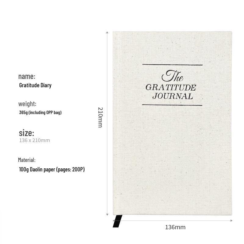 Cross-Border Gratitude Journal & Planner - Linen Fabric