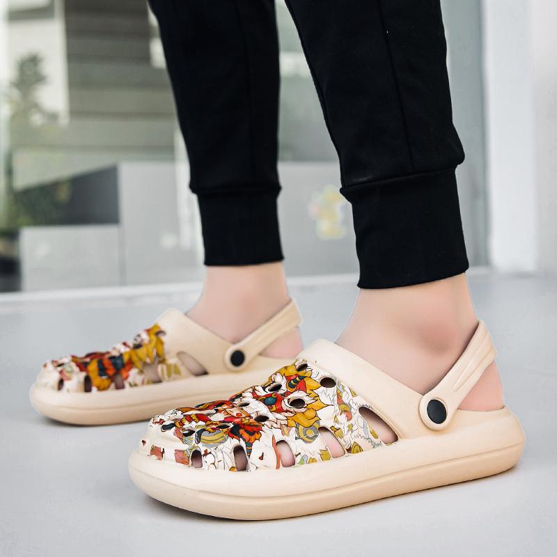 Summer Mens Garden Shoes EVA Slippers Beach Shoes Casual Sandals Latex Slippers
