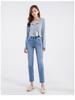 Petite Light Blue High Waist Straight Leg Cigarette Jeans for Women - Slimming Eight/Nine Length (Spring/Summer 2024)