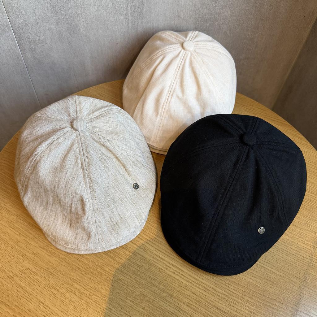 Vintage Cotton Linen Cap With Adjustable Fit For Summer Sun Protection
