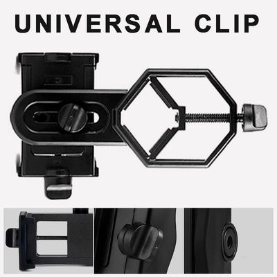 Monocular Spotting Scope Telescope Universal Mobile Phone Mount Clip Adapter