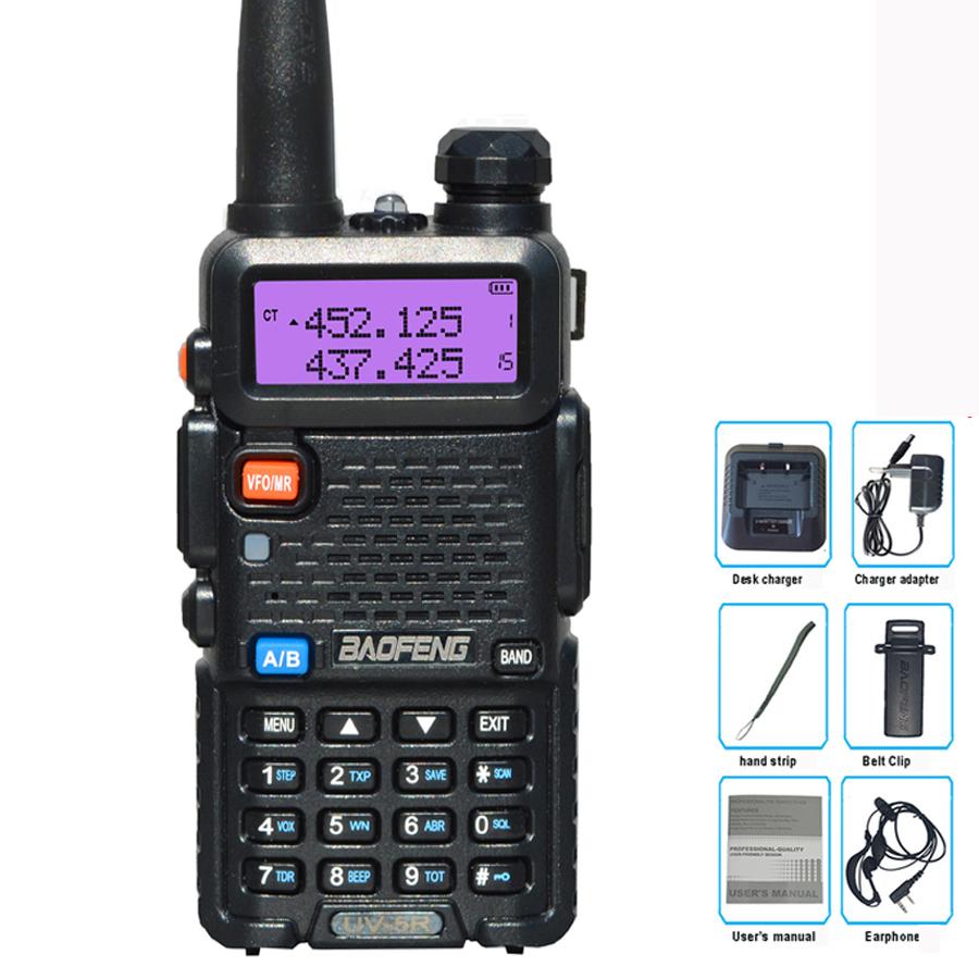 BaoFeng Walkie Talkie UV-5R Two Way CB Radio 5 Colors Bao Feng UV5R 128CH 5W VHF UHF 136-174Mhz & 400-520Mhz