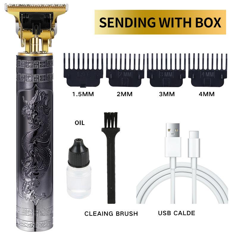 2024 Vintage T9 Hair Cutting Machine Men's Electric Shaver Rechargeable Hair Trimmer Beard Clipper Barber Hair Cut