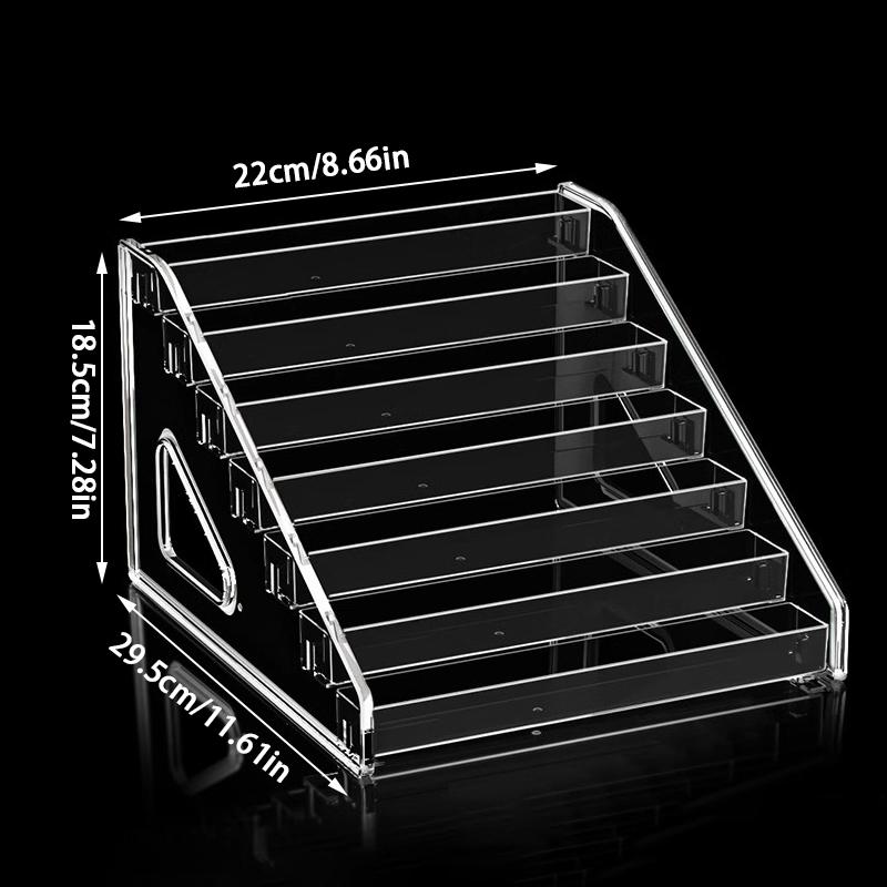 Transparent Display Stand Storage Rack Cosmetic Organizer Tray Nail Polish Toy Display Holder Stepped Lipstick Desk Storage
