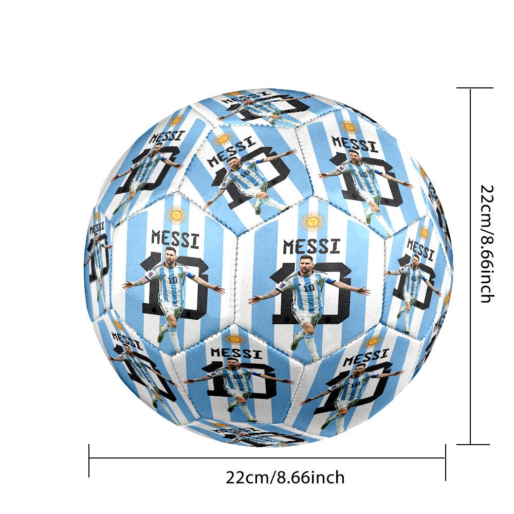 Messi 10 Number Argentina World Cup Champions Size 5 Soccer Ball Machinestitched Indooroutdoor Training And Matches Ideal For Soccer Enthusiasts