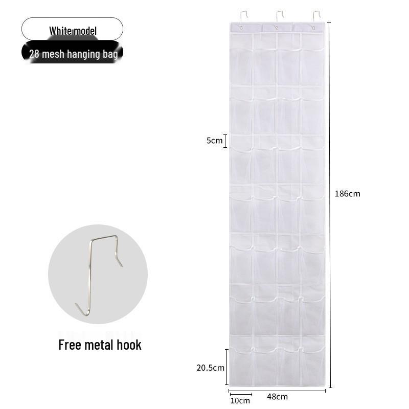 Wall-Mounted Fabric Hanging Organizer with Pockets - Essential Over-the-Door Storage for Dorms and Homes