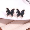Ear jewelry exquisite simple sweet three-dimensional butterfly stud earrings female ins blogger with the same small earrings golden gift