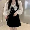 Early autumn new girl's first love sweet high-end socialite Xiaoxiangfeng doll collar dress