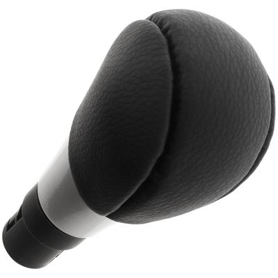 Volvo S60 10-18 Gear Shift Knob BLACK ECO LEATHER / SILVER WITHOUT DIAGRAM