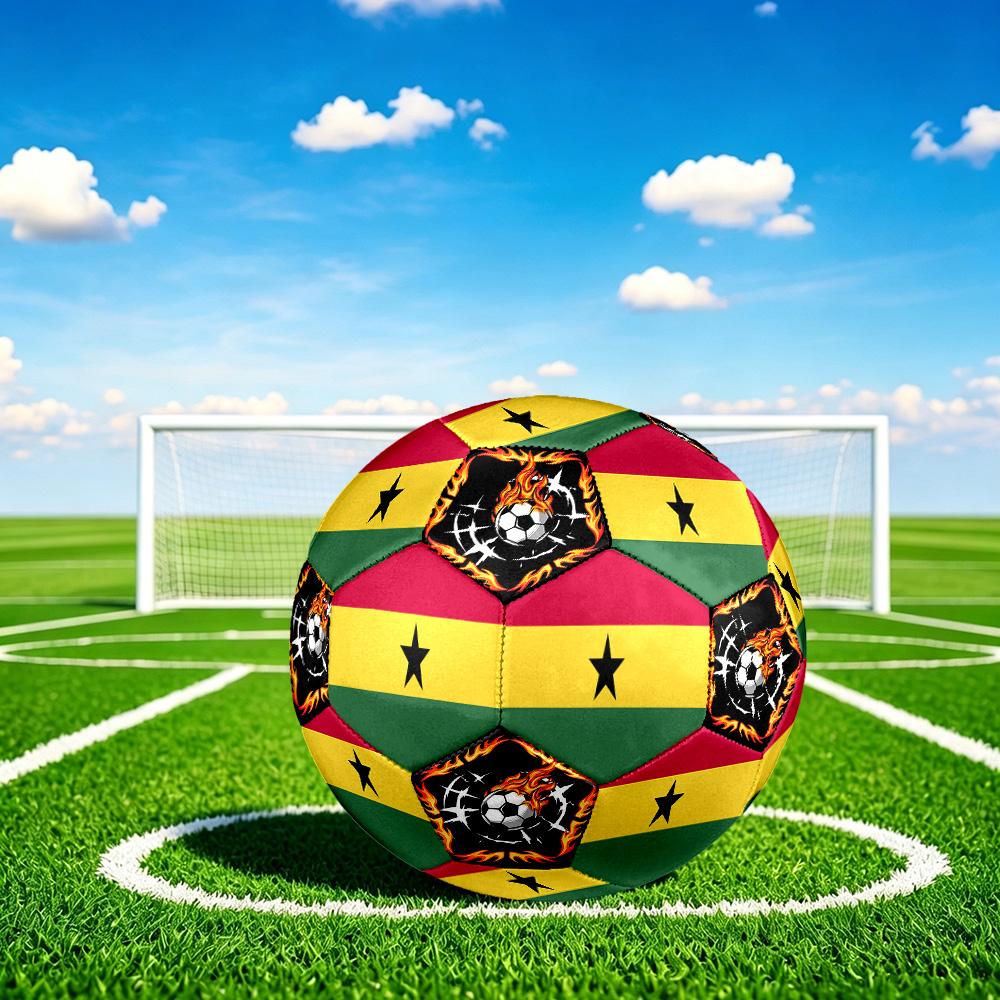 1 pz Tema Sportivo Ghana Taglia 5 Pallone da Calcio Professionale Partita Allenamento Calcio Sportivo Indoor & Outdoor Pallone Leggero Resistente c669