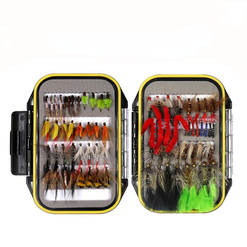 24/32/48/72/96 SZT. Pudełko na muchy do wędkarstwa muchowego Pojemnik na muchy Pudełko na jiggi Muchy suche mokre nimfy streamery Sztuczna przynęta Pesca Karpiowe Pstrągowe Akcesoria wędkarskie Pesca Pudełko na muchy