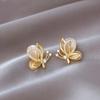 Simple high-end design niche temperament stud earrings women's light luxury fashion personalized earrings exquisite versatile sweet cool earrings