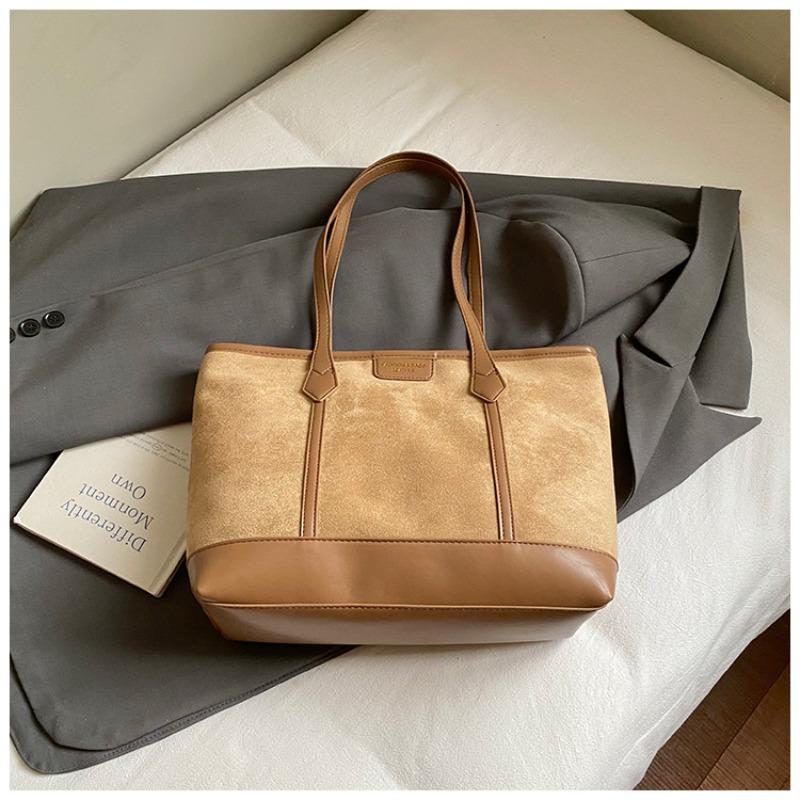 

Simple retro large-capacity bag women s autumn new shoulder bag fashionable texture commuter tote bag
