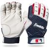 Franklin Sports 2nd-Skinz Batting Gloves Youth XS White Navy Color