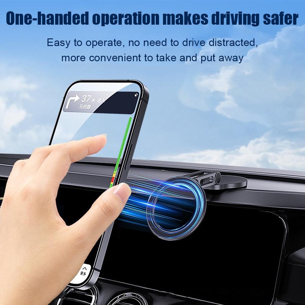 Foldable Universal Magnetic Car Phone Holder Mount Strong Phone Mount For Car For IPhone 15 14 13 Pro Max Samsung Huawei
