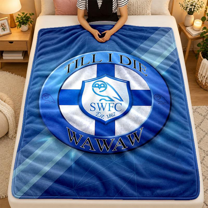 Flannel BlanketSheffield Wednesday Warm Soft Throw Blanket for Indoor Sofa Bed Living Room Use