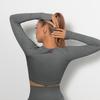 European & American Seamless Long-Sleeve Quick-Dry Yoga Top