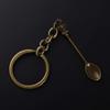 Silver Color Ornaments Handmade Craft Jewelry Gift Trinkets Spoon Keychain Key Ring Metal Key Chain