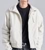 Button Seoul Crop Heavy Boa Two-Way Work Jacket (Ivory)