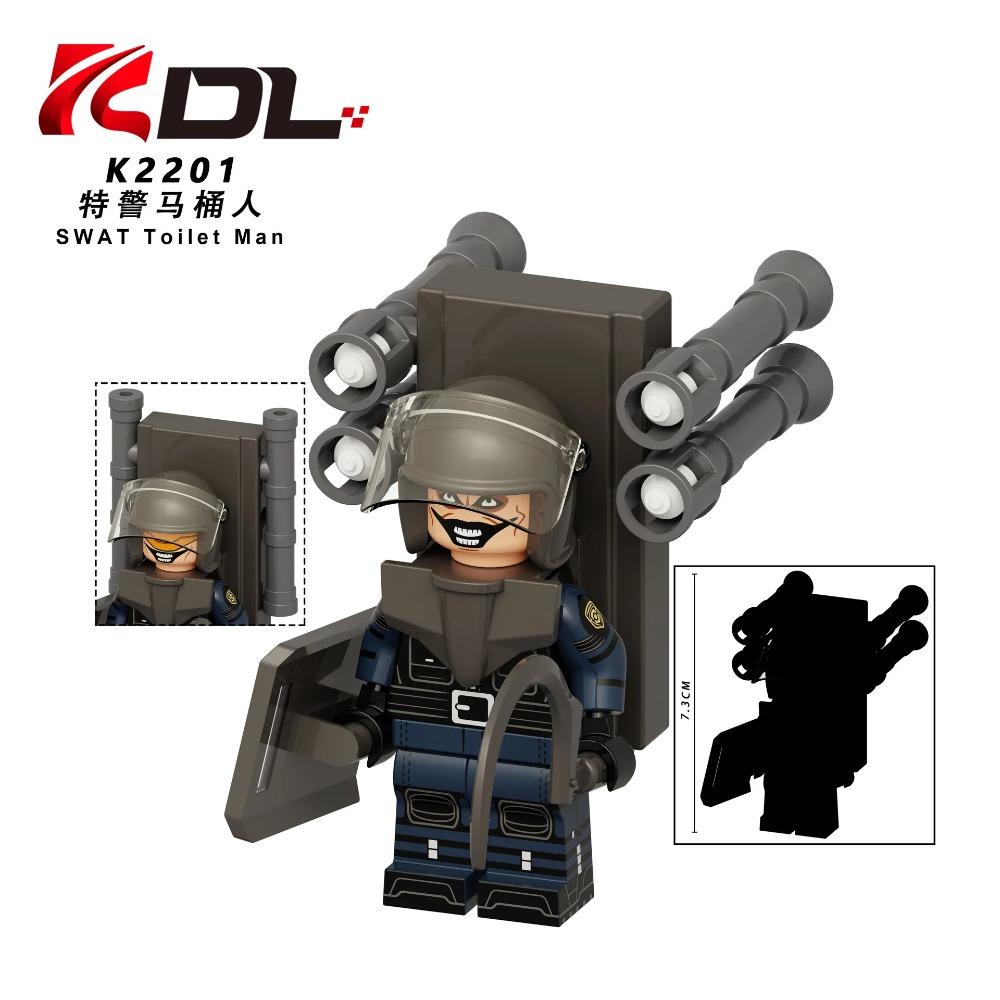 Skibidi Toilet MOC Abstract Robot Building Blocks Compatible With LEGO Monitor TV Man Delicate Figures Mini Model Bricks Toys
