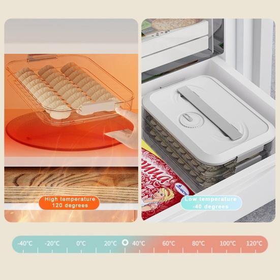 Cutie de găluște Recipient de depozitare cu mâner, de calitate alimentară, fără BPA, antiaderent, stivuibil, pentru gustări, cu capac.