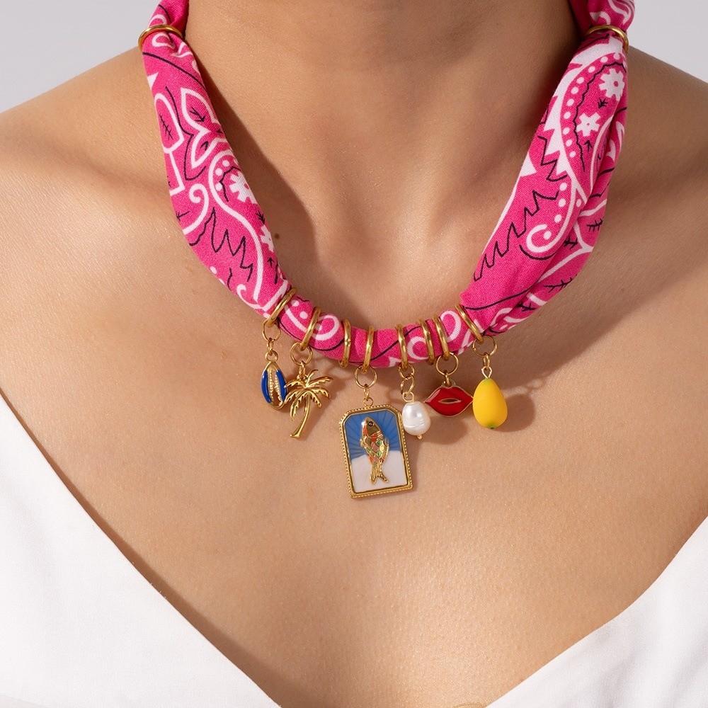 Colorful Collarbone Chain Cool Style Clavicle Chain New Scarves Necklace  Girls