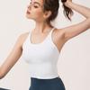 Summer Solid Backless Strap Cross Sports Bra Yoga Vest Women Fitness Sleeveless Women's Yoga Clothes Fashion Slim Fit Running Yoga Tank Tops 24409