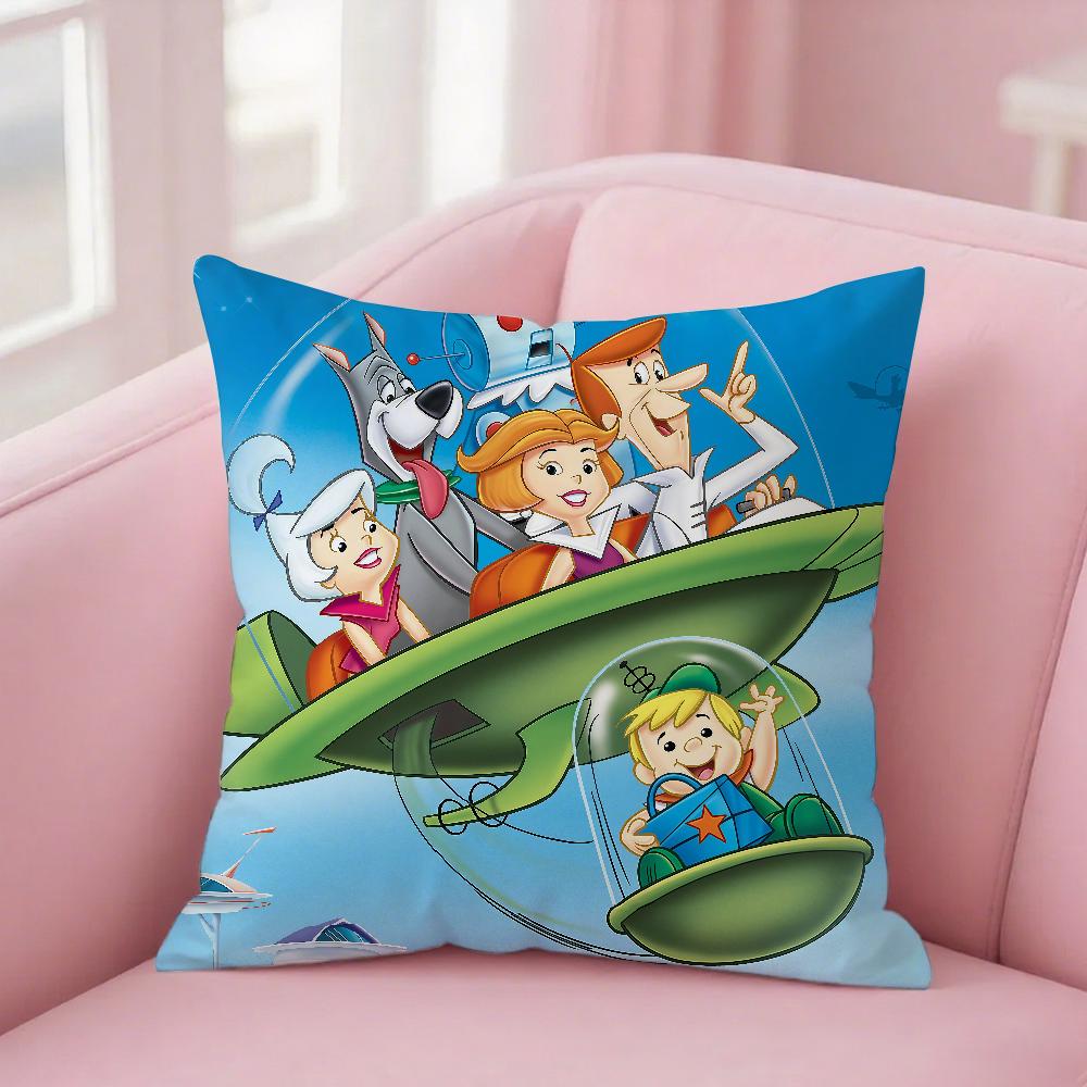 Cartoon The J-Jetsonss Pillow Case Square Double-Sided Printing Sofa Cushion Cover Bedroom Bedside Pillowcover