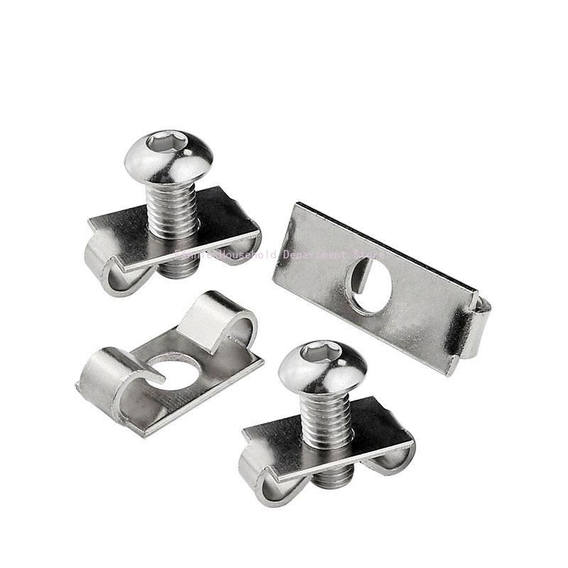 20/50PCS M6 M8 M12 EU Aluminum Profile Elastic Fastener 2020 3030 4040 4545 Butterfly Fastener Built-in Connector Frame Assembly
