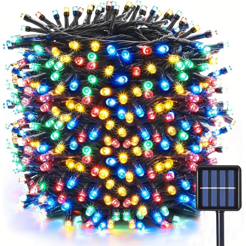 1 Pcs 12m 100 Lights LED Solar Lights Outdoor Fairy Garland String Lights Garden Tassel Lights Christmas Patio Party Decoration