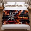 Slipknot Printed Flannel Blanket Custom Name Text Soft Warm Throw For Bedroom Holiday Gift