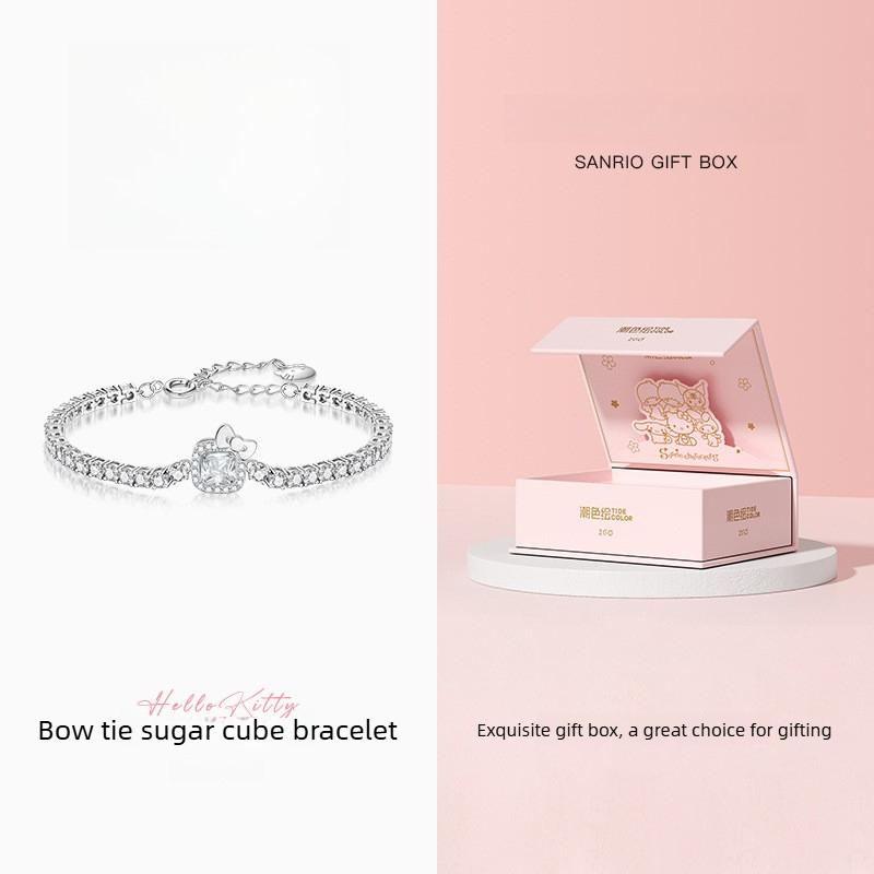 

Маленький браслет-кубик сахара Женский легкий роскошный нишевый изысканный подарок на день рождения