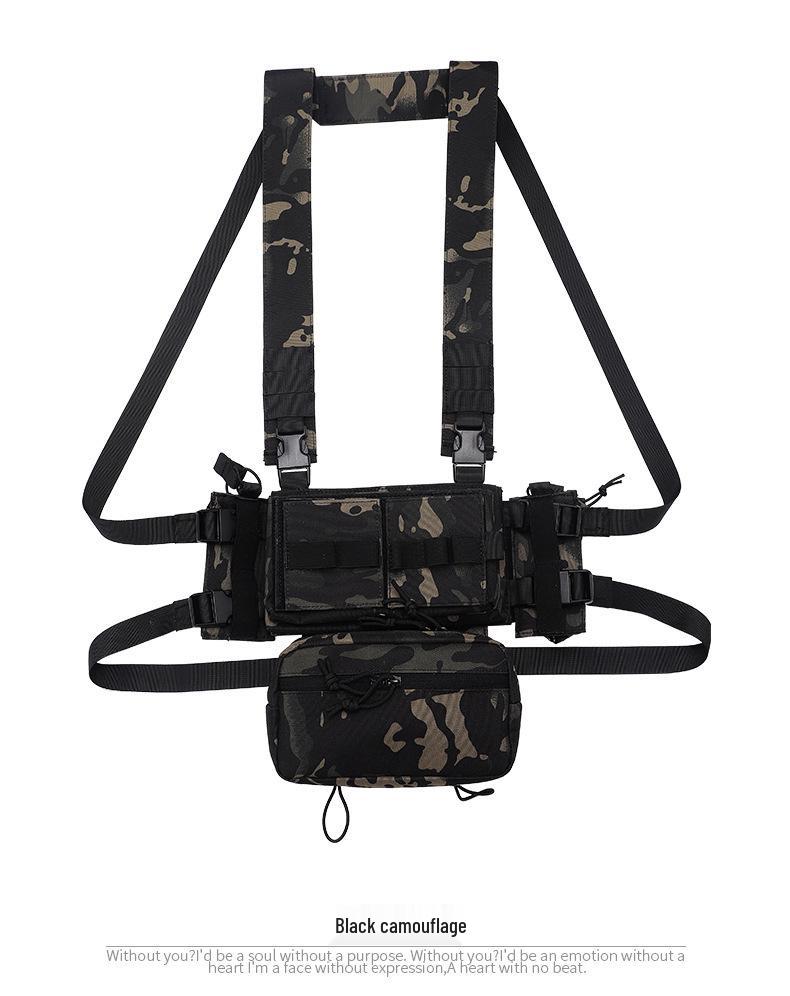 Nylon Tactical Molle Multifunctional Chest Rig - Military Fan CS Field Double Shoulder MK3 Abdominal Rig