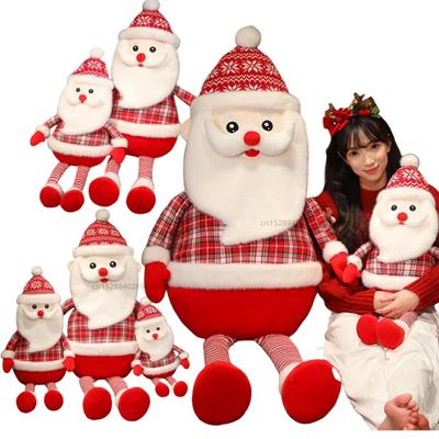 High Quality 70-150cm Santa Claus Stuffed Toy Plush Gift Dolls Super Soft PillowCartoon Home Party Decor Baby Christmas Presents