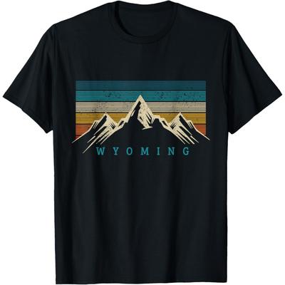 Wyoming Vintage Mountains Nature Hiking Souvenir Gift T-Shirt