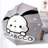 1pc Pochacco Automatic Folding Umbrella - Portable 3-Fold Design with 8-Bone Iron Frame for Outdoor Use, Perfect Gift for Fans, Travelers, and Daily U