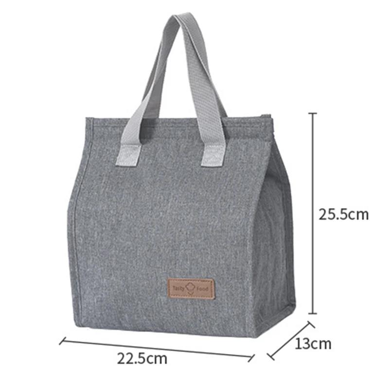 Picnic Food Bag Cooler Lunch Box Bag Thermal Breakfast Organizer Food Hand Bags Tote Canvas Lunch Bag Waterproof Lunch BagGood Product