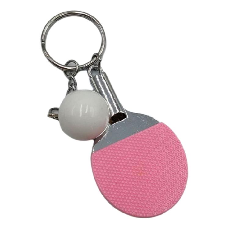 3D Table Tennis Pendant Keyrings Keychains Sports Small Table Pingpong Keychain Cute Sports Keychain Pingpong Pendant