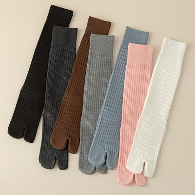 Miu Wind Split Toe Socks Children'S Stockings Calf Socks Autumn Cotton Breathable Two-Finger Women'S Socks Jk Japanese High Tube And Knee Socks