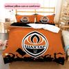 Shakhtar Donetsk FC Pattern Bedding Home Decoration Birthday Gift (1 * duvet cover + 2 * pillowcase, without core)