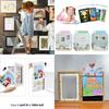 QX2E Artwork Picture Frame Easy Change Wooden Frames Front Opening Wall Display Artwork Frame for Kids Drawings Artworks