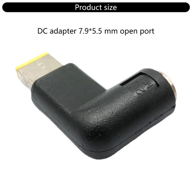 Portable DC7955 Female to Square Port Male Converter Adapter Power Conversion Head for Various Laptops Brands
