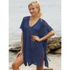 Women's Beach Bikini Top Machine-woven Shirt with Sexy Cutouts and Straps, Beach Skirt Dress Set