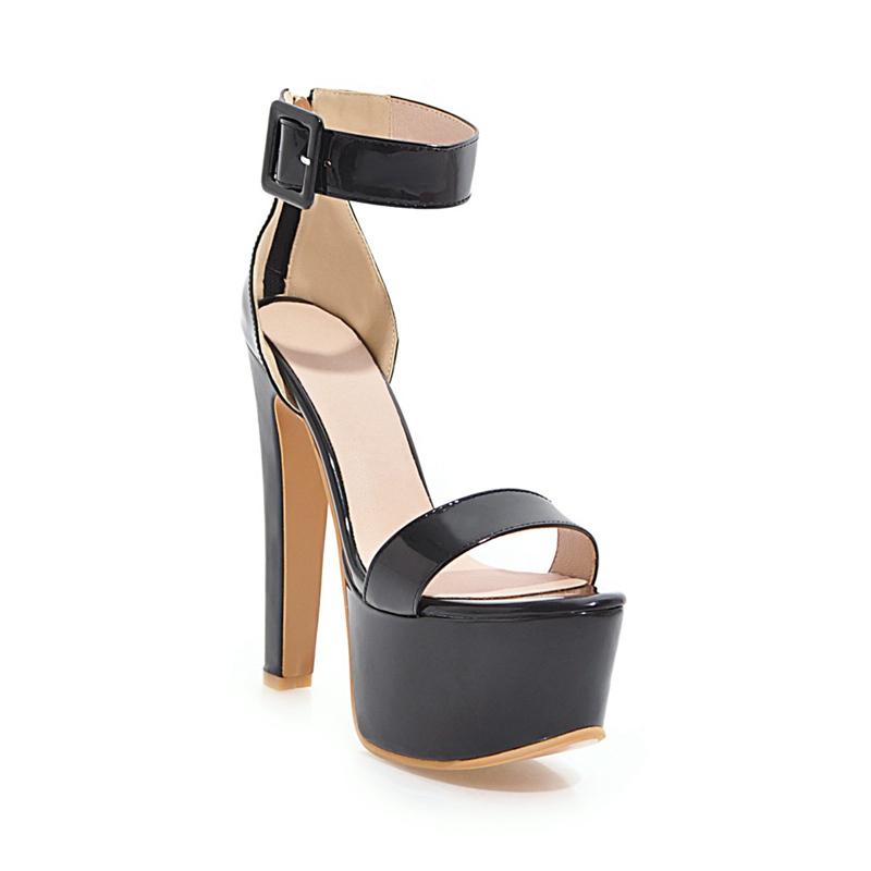 

Модные женские сандалии туфли сексуальная платформа высокие каблуки летние шлепанцы женские роскошные ремешки красные белые для вечеринки свадьбы фетиш-обувь 39 чёрный